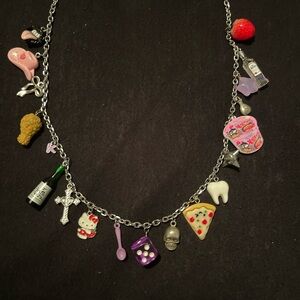 Quirky Charm Necklace with Colorful Pendants